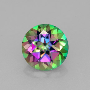 Topazio mistico Arcobaleno superiore naturale da 2.24 ct, Taglio rotondo, VVS