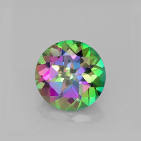Topazio mistico Arcobaleno superiore naturale da 2.24 ct, Taglio rotondo, VVS