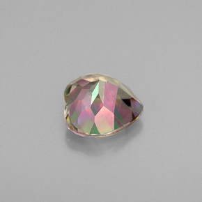 Topazio mistico naturale multicolore da 1,06 ct, a forma di cuore, VVS-VS
