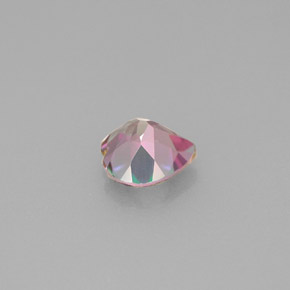 Topazio mistico naturale multicolore da 0,96 ct, a forma di cuore, VVS-VS