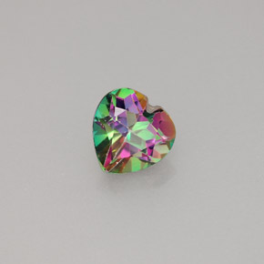 Topazio mistico arcobaleno superiore naturale da 1,05 ct, a forma di cuore, VVS-VS