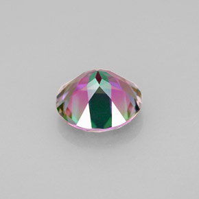 Topazio mistico naturale multicolore da 2,18 ct, taglio rotondo, VVS