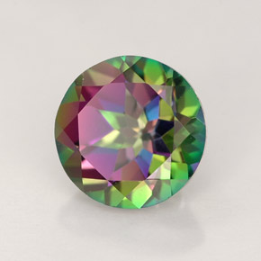 Topazio mistico naturale multicolore da 2,53 ct, taglio rotondo, VVS-VS