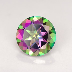 Topazio mistico Multicolore naturale da 2.22 ct, Taglio rotondo, VVS-VS