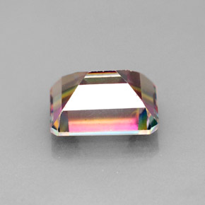 Topazio mistico arcobaleno superiore naturale da 3,19 ct, taglio smeraldo, VVS-VS