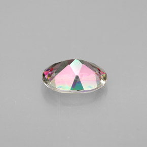 Topazio mistico naturale arcobaleno premium da 1,39 ct, taglio ovale, VS