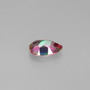 Topazio mistico Arcobaleno superiore naturale da 0.76 ct, Forma a pera, VS