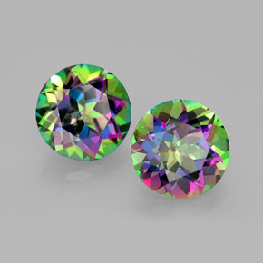 Gemme di Topazio mistico Arcobaleno superiore naturale da  ct, Taglio rotondo, VVS-VS