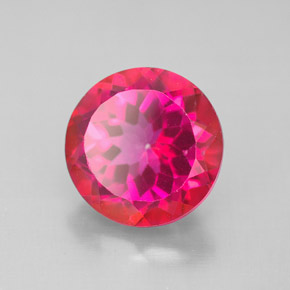 Topazio mistico arancio lampone naturale da 4,53 ct, taglio rotondo, VS