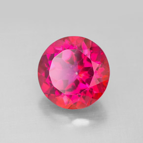 Topazio mistico naturale rosso da 4,63 ct, taglio rotondo, VS