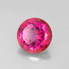Topazio mistico naturale rosso da 4,67 ct, taglio rotondo, VS