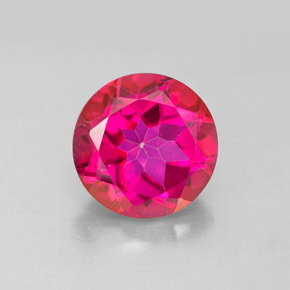 Topazio mistico naturale rosso da 4,73 ct, taglio rotondo, VS