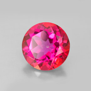 Topazio mistico Arancio Lampone naturale da 4.55 ct, Taglio rotondo, VS