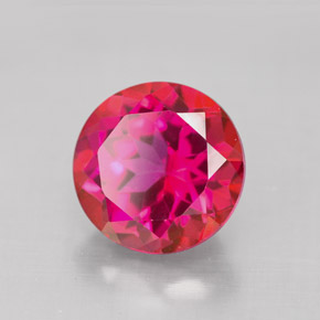 Topazio mistico naturale rosso da 4,90 ct, taglio rotondo, VS