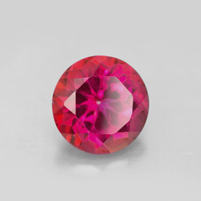 Topazio mistico naturale rosso da 4,50 ct, taglio rotondo, VS