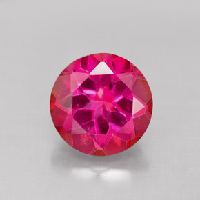 Topazio mistico naturale rosso da 4,76 ct, taglio rotondo, VS