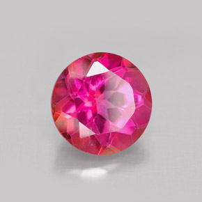 Topazio mistico naturale rosso da 4,76 ct, taglio rotondo, VS
