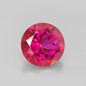 Topazio mistico naturale rosso da 4,81 ct, taglio rotondo, VS
