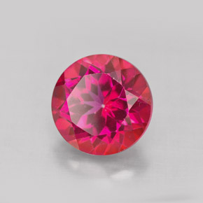 Topazio mistico naturale rosso da 4,81 ct, taglio rotondo, VS