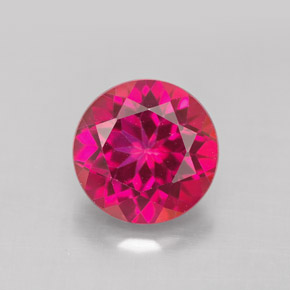Topazio mistico naturale rosso da 4,59 ct, taglio rotondo, VS