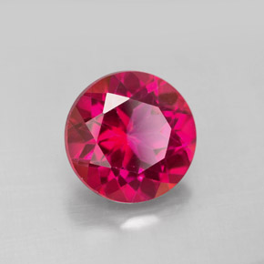 Topazio mistico naturale rosso da 4,59 ct, taglio rotondo, VS