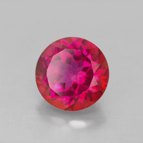 Topazio mistico naturale rosso da 4,60 ct, taglio rotondo, VS