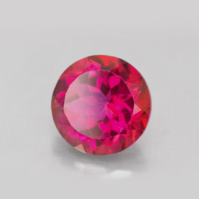 Topazio mistico naturale rosso da 4,72 ct, taglio rotondo, VS