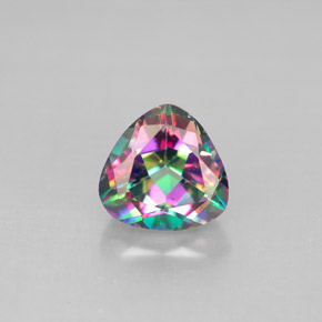Topazio mistico naturale multicolore da 1,62 ct, trillion, VS