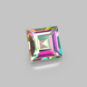 Topazio mistico naturale multicolore da 2,13 ct, quadrato, VS