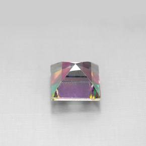 Topazio mistico naturale multicolore da 2,17 ct, quadrato, VS
