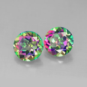 Gemme di Topazio mistico Arcobaleno superiore naturale da  ct, Taglio rotondo, VVS-VS