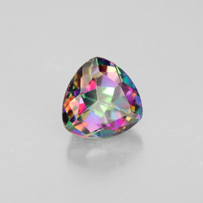 Topazio mistico naturale multicolore da 1,63 ct, trillion, VS