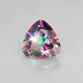 Topazio mistico naturale multicolore da 2,19 ct, trillion, VS