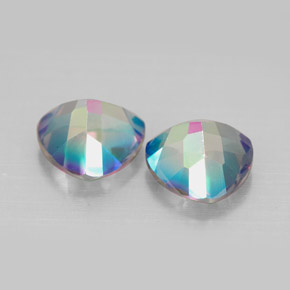 Gemme di Topazio mistico Arcobaleno superiore naturale da  ct, Taglio trillion, VVS-VS