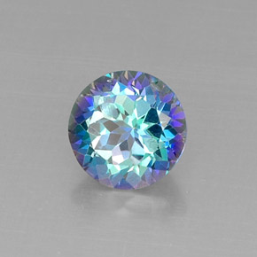 Topazio mistico naturale multicolore da 4,67 ct, taglio rotondo, VS