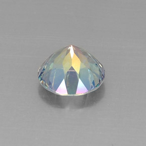 Topazio mistico naturale multicolore da 4,67 ct, taglio rotondo, VS