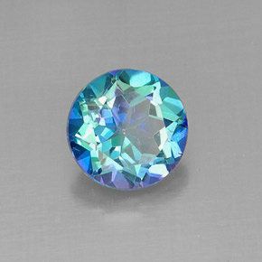 Topazio mistico arcobaleno premium naturale da 4,52 ct, taglio rotondo, VS