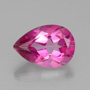 Topazio mistico naturale rosso da 2,36 ct, taglio a pera, VVS
