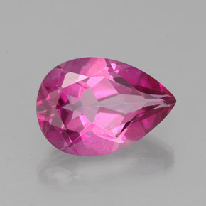 Topazio mistico naturale rosso da 2,36 ct, taglio a pera, VVS