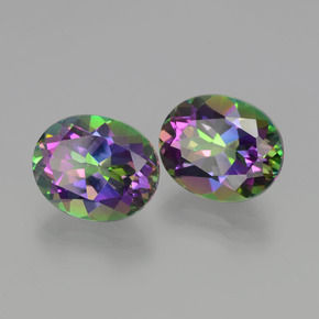 Gemme di Topazio mistico Arcobaleno naturale da  ct, Taglio ovale, VVS-VS