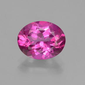 Topazio mistico Rosa violaceo naturale da 3.10 ct, Taglio ovale, VVS-VS