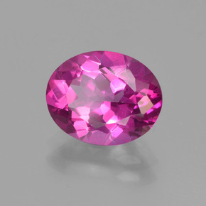 Topazio mistico Rosa violaceo naturale da 3.10 ct, Taglio ovale, VVS-VS