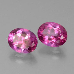 Gemme di topazio mistico rosa violaceo naturale da  ct, taglio ovale, VS