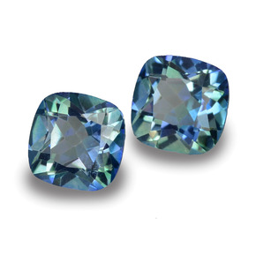 Gemme di topazio mistico multicolore naturale da  ct, taglio a cuscino, VVS-VS