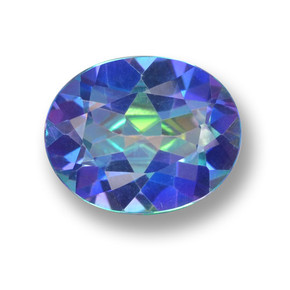 Topazio mistico naturale multicolore da 2,85 ct, taglio ovale, VVS-VS
