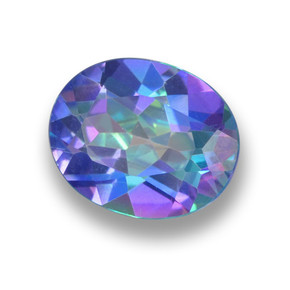 Topazio mistico naturale multicolore da 2,85 ct, taglio ovale, VVS-VS