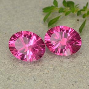 Gemme di topazio mistico rosa scuro naturale da 4,43 ct, taglio ovale, VVS-VS