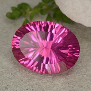 Topazio mistico rosa violaceo naturale da 10,52 ct, taglio ovale, VVS-VS