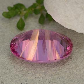 Topazio mistico rosa violaceo naturale da 10,52 ct, taglio ovale, VVS-VS