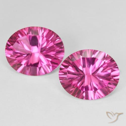 Gemme di Topazio mistico Rosa hot naturale da 10.74 ct, Ovale, VVS-VS